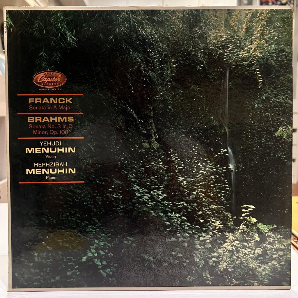 Franck*, Brahms*, Yehudi Menuhin, Hephzibah Menuhin – Sonata In A Major / Sonata No. 3 In D Minor, Op. 108 1959 BASKI LP