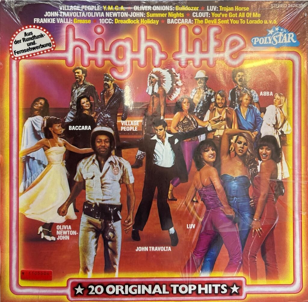 High Life - John Travolta & Olivia Newton- John Village People ABBA Jean Michel Jarre LP