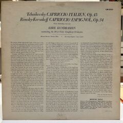 Tchaikovsky , Rimski-Korsakoff , Kiril Kondrashin Conducting The RCA Victor Symphony Orchestra ‎– Capriccio Italien Espagnol 1959 BASKI LP