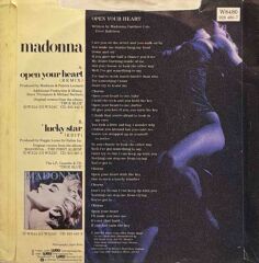 Madonna – Open Your Heart (Remix) / Lucky Star (Edit) 45'lik