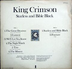 King Crimson – Starless And Bible Black LP
