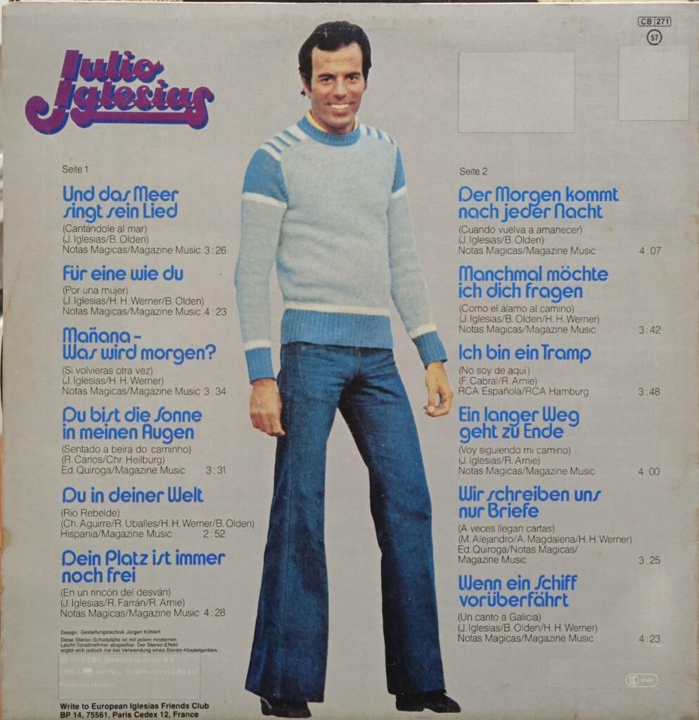 Julio Iglesias – Und Das Meer Singt Sein Lied LP