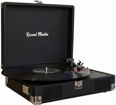 Record Master RM-311 Siyah Renkli Pikap - Tüm Plaklar İle Uyumlu - Power Bank lere Bağlanarak Kullanılabilme