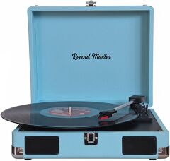 Record Master RM-311 Mavi Renkli Pikap - Tüm Plaklar İle Uyumlu - Power Bank lere Bağlanarak Kullanılabilme
