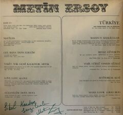 Metin Ersoy ‎– Metin Ersoy - 20. Sanat Yılı 1978 Baskı İmzalı LP