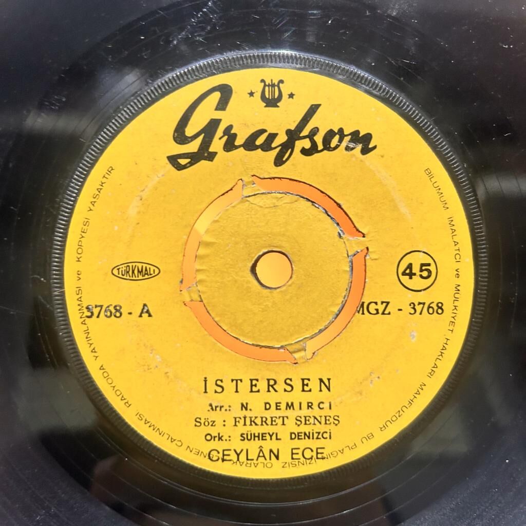 Ceylan Ece ‎– İstersen / Beyaz Güller 45LİK