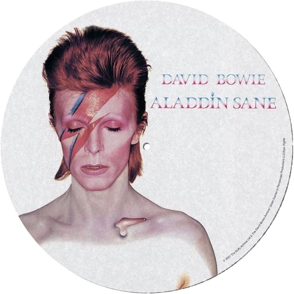 David Bowie Aladdin Sane PİKAP KEÇESİ SLIP MAT