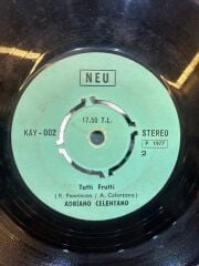 Adriano Celentano ‎– Prisencolinensinainciusol / Tutti Frutti 1977 BASKI 45LİK