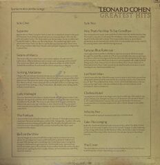 Leonard Cohen – Greatest Hits 1975 BASKI LP