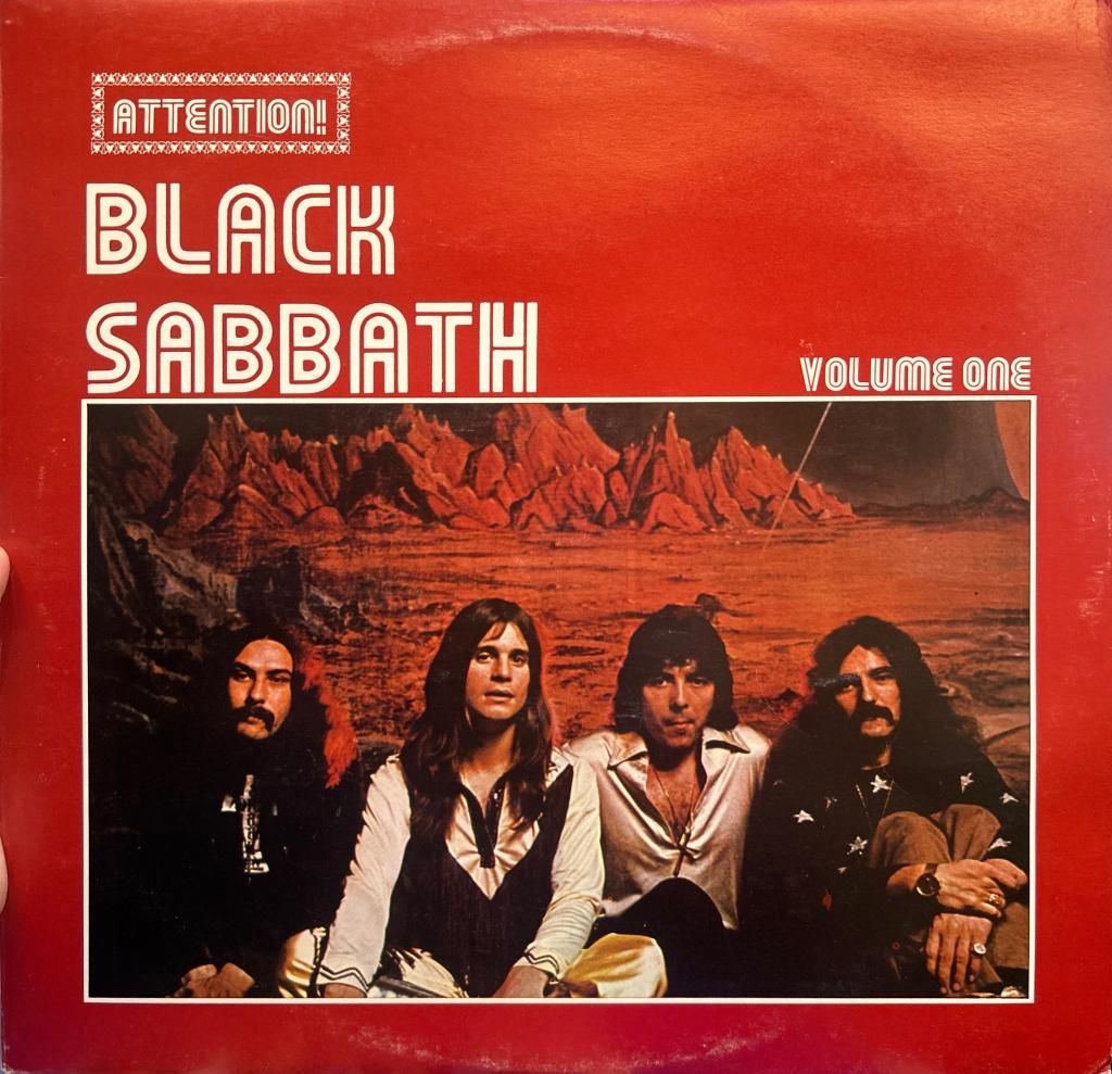 Black Sabbath – Attention! Black Sabbath Volume One , Paranoid ,  Iron Man , The Wizard bu albümde 1975 İNGİLTERE BASKI LP