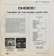 The Ramsey Lewis Trio – Choice! (The Best Of The Ramsey Lewis Trio)