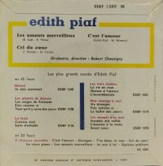 Edith Piaf – Les Amants Merveilleux 45'lik