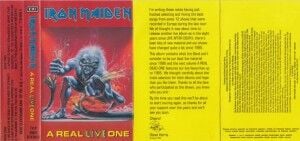 DİKKAT KASET !!! Iron Maiden – A Real LIVE One Kaset