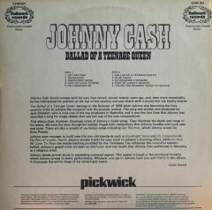 Johnny Cash – Ballad Of A Teenage Queen 1970LER İNGİLTERE BASKI LP