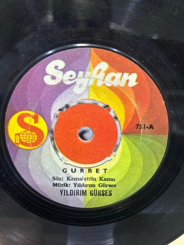 Yıldırım Gürses ‎– Gurbet / Aşkımın Vebali 1972 BASKI 45LİK