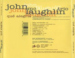 Dikkat CD John McLaughlin Trio – Qué Alegría