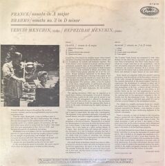 Franck*, Brahms*, Yehudi Menuhin, Hephzibah Menuhin – Sonata In A Major / Sonata No. 3 In D Minor, Op. 108
