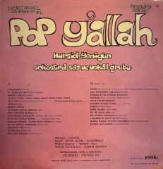 Hurşid Yenigün Orkestra Saz Ve Vokal Grubu – Pop Y'Allah 1980 BASKI LP