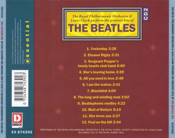 Dikkat CD The Royal Philharmonic Orchestra* & Louis Clark – Perform The Greatest Hits Of Beatles