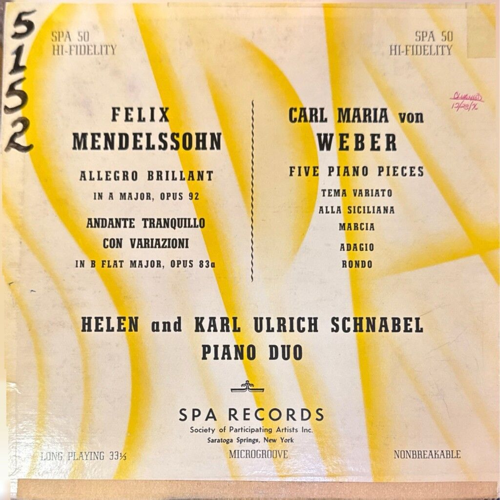 Helen and Carl Ulrich Schnabel Piano Duo