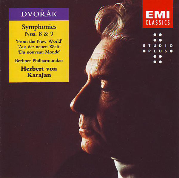 DİKKAT CD !!! Antonín Dvořák & Berliner Philharmoniker & Herbert von Karajan – Symphonies Nos. 8 & 9 'From The New World' - 'Aus Der Neuen Welt' - 'Du Nouveau Monde' CD