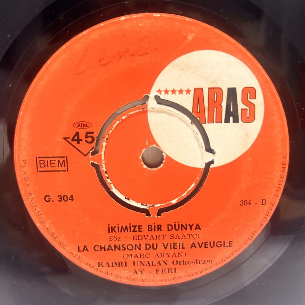 Ay-Feri, Kadri Ünalan Orkestrası ‎– İbibikler / İkimize Bir Dünya 1968 BASKI 45LİK