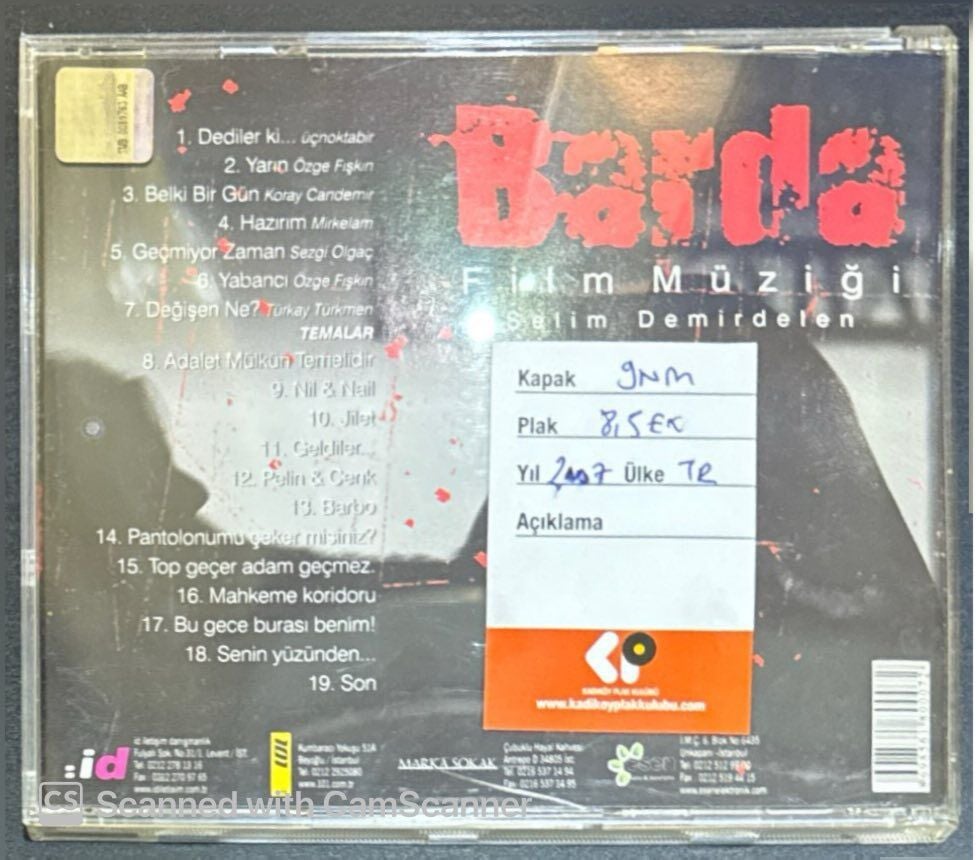 Dikkat CD! Selim Demirdelen – Barda CD