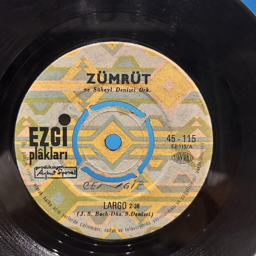 Zümrüt – Largo / Bir Sevenin Şarkısı 1968 BASKI 45LİK