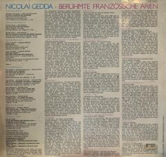 Nicolai Gedda - Berühmte Französische Arien 1970LER BASKI LP