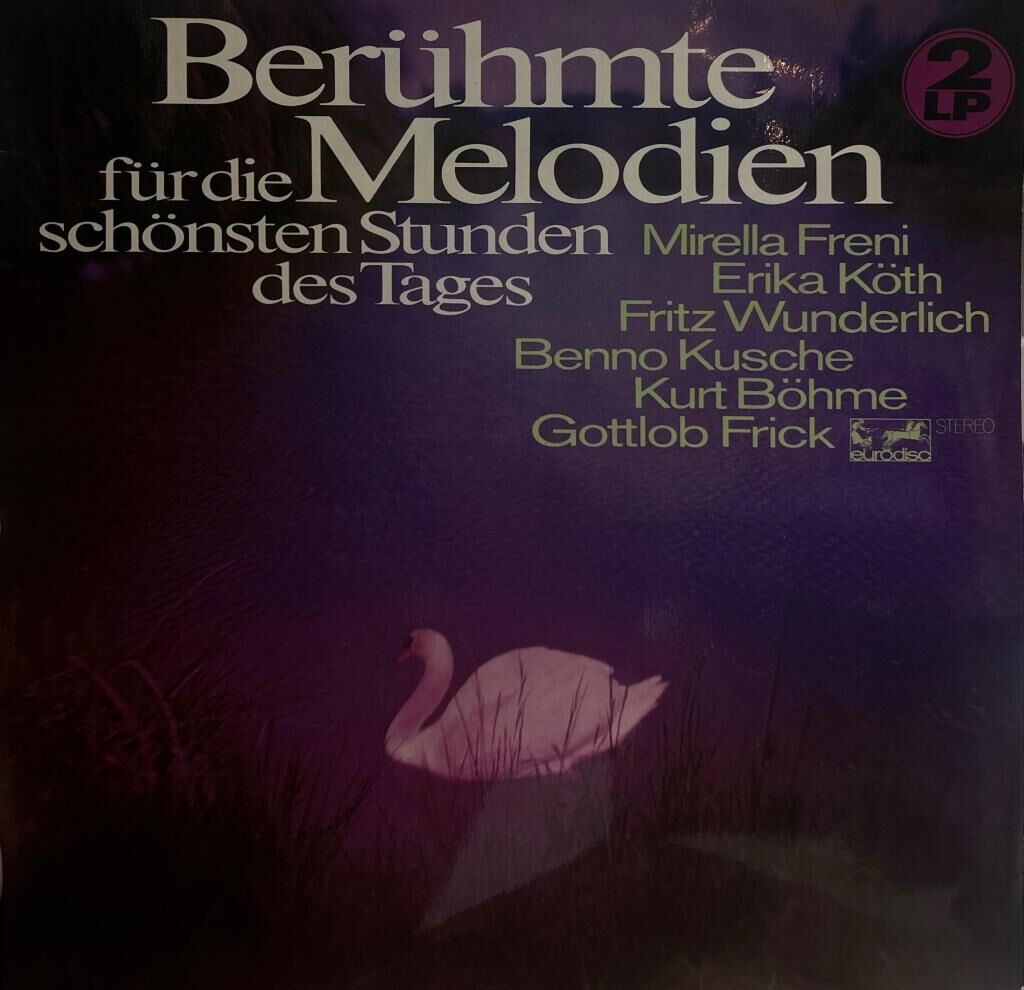 Berühmte Melodien Mozart Wagner Puccini Bach Handel Liszt Brahms ve diğerleri 1975 BASKI ÇİFT PLAK LP