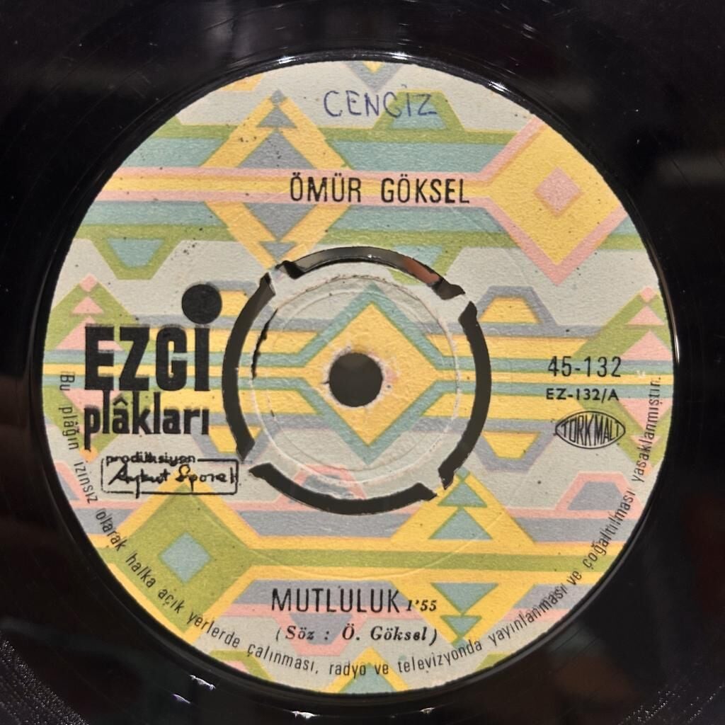 Ömür Göksel – Mutluluk / Sevgilim 1969 BASKI 45LİK