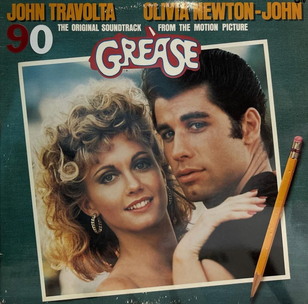 John Travolta Olivia Newton John Grease Soundtrack 1978 baskı LP