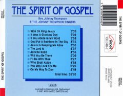 DİKKAT CD Rev. Johnny Thompson* & The Johnny Thompson Singers – The Spirit Of Gospel