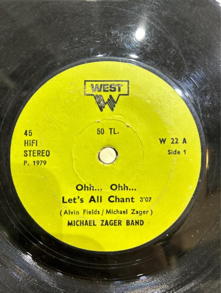 The Michael Zager Band ‎– Let's All Chant / Love Express 1978 BASKI 45LİK