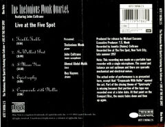 DİKKAT CD !!! The Thelonious Monk Quartet & John Coltrane – Live At The Five Spot Discovery! CD