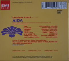 DİKKAT CD !!! Giuseppe Verdi & Montserrat Caballé & Placido Domingo & Riccardo Muti – Aida CD
