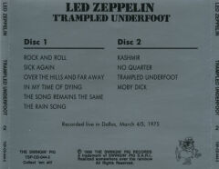 DİKKAT CD !!! Led Zeppelin – Trampled Underfoot CD