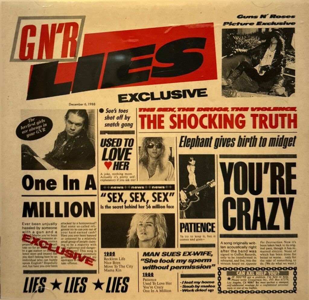 DİKKAT CD !!! Guns N' Roses – GN'R Lies CD