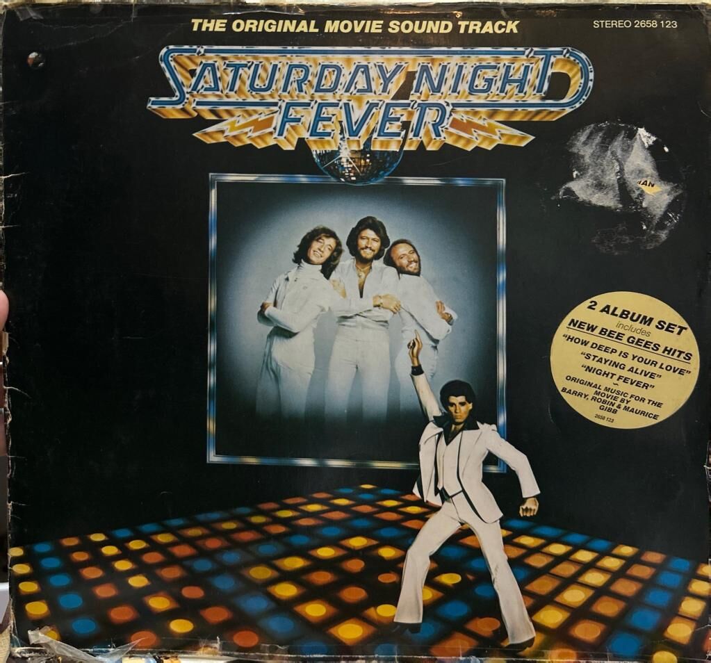 Saturday Night Fever Soundtrack John Travolta Bee Gees 1977 BASKI LP