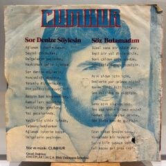 Cumhur ‎– Sen Aslı'dan da Güzelsin (Söz Bulamadım) / Sor Denize Söylesin 1980 BASKI 45LİK