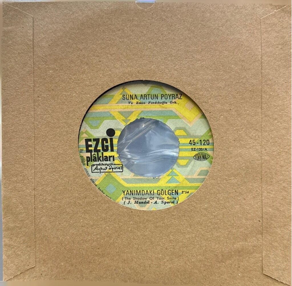 Suna Artun Poyraz & Emin Fındıkoğlu Ork – Yanımdaki Gölgen (The Shadow Of Your Smile) / Ben Senin Kuklan Değilim (Puppet On A String) 45'lik