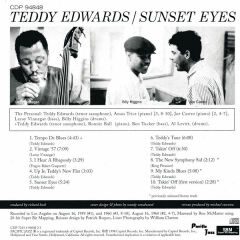 DİKKAT CD !!! Teddy Edwards – Sunset Eyes CD