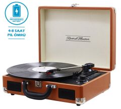 Record Master T310CH Şarj Özellikli Pikap - 33, 45, 78 Devir T310CH- Kahverengi Pikap