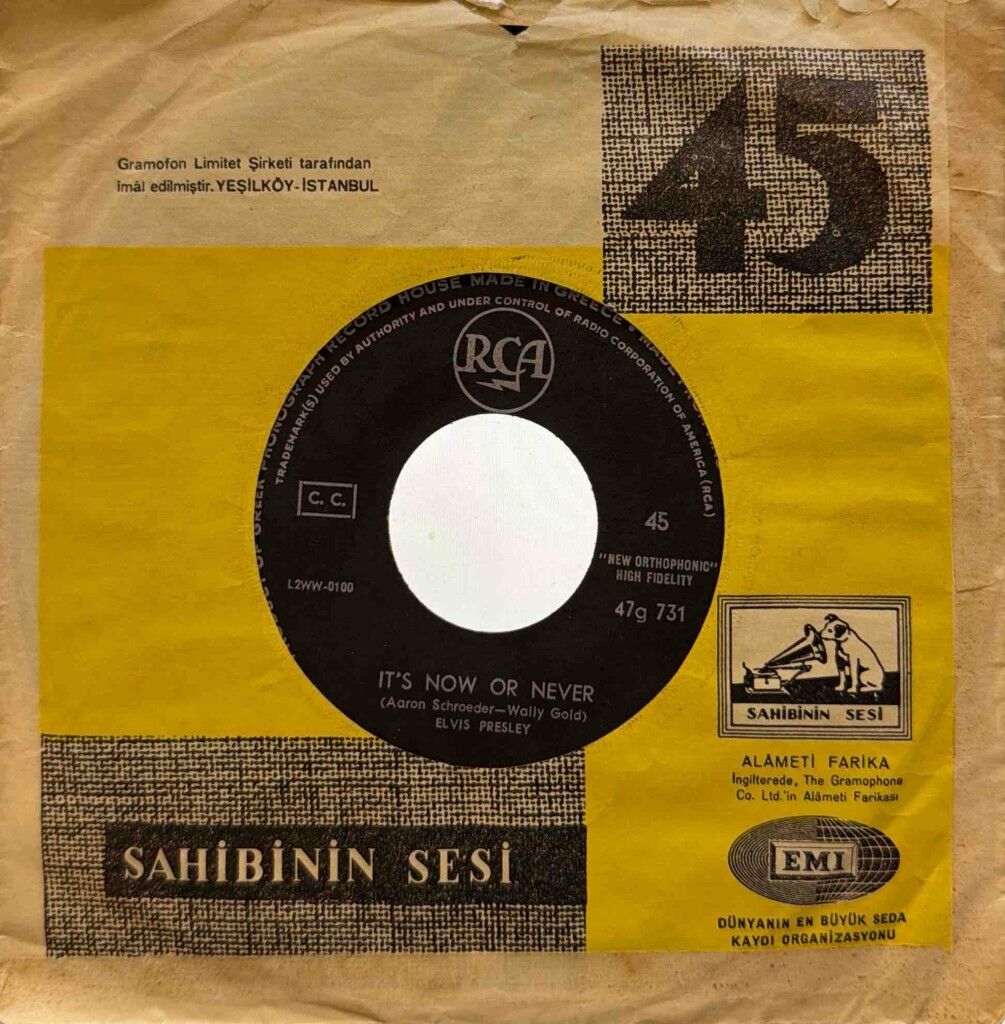 Elvis Presley – It's Now Or Never/A Mess Of Blues 45'lik