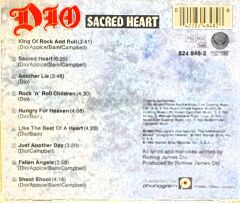 DİKKAT CD !!! Dio – Sacred Heart CD