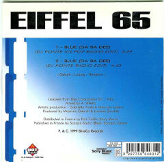 DİKKAT CD !!! Eiffel 65 – Blue (Da Ba Dee) CD