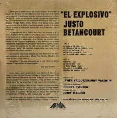 Justo Betancourt ‎– El Explosivo Latin Salsa LP