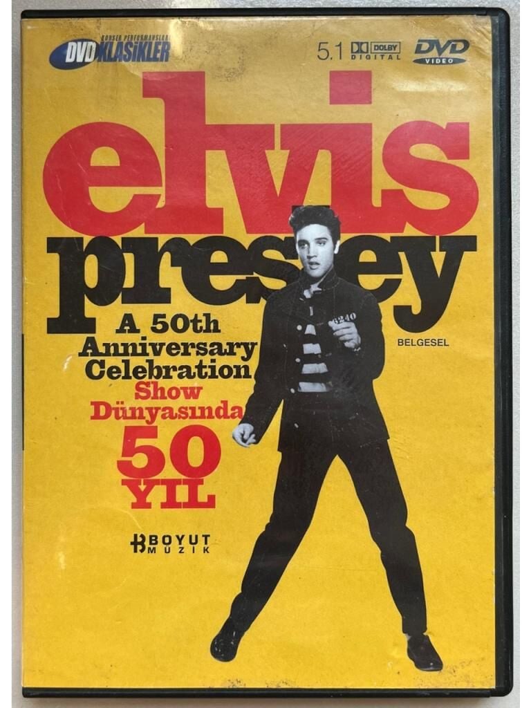 Boyut Elvis Presley Show Dünyasında 50 Yıl DVD (Orjnal Dönem Baskı) DVD