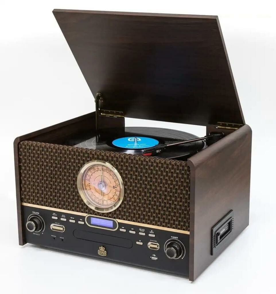 GPO CHESTERTON DAB RETRO PİKAP • CD ÇALAR • RADYO • KASET ÇALAR • USB ÇALMA/KAYIT AMBALAJINDA SIFIR